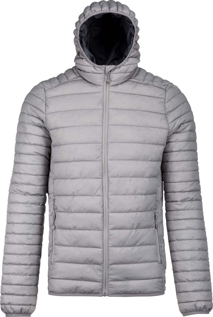 Kariban Heren Lichtgewicht Hooded Down Jacket (Mergelzilver)