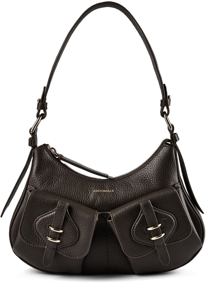 Coccinelle Mavery Schoudertas Leder 29 cm - Dames - fango