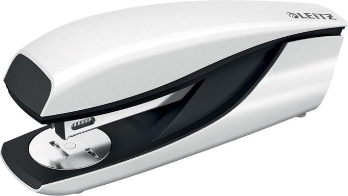 Leitz NeXXt WOW 5502 nietmachine, wit metallic, op blister 6 stuks