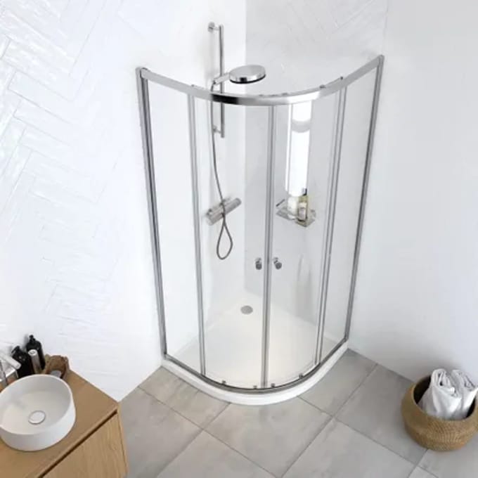 Sealskin - Douche Hoekinstap Hooked 90 X 200cm - Chroom Profiel - 6 Mm Helder Glas