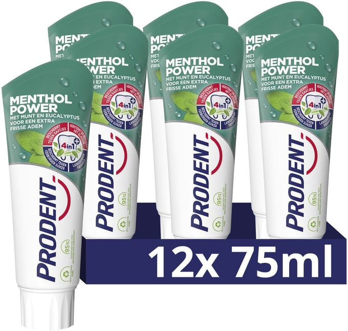 Prodent - Tandpasta - Menthol Power - 12 x 75 ml - Voordeelverpakking