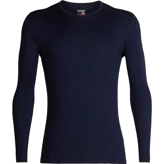 Icebreaker Men's Oasis Long Sleeve Crewe Midnight Navy - S