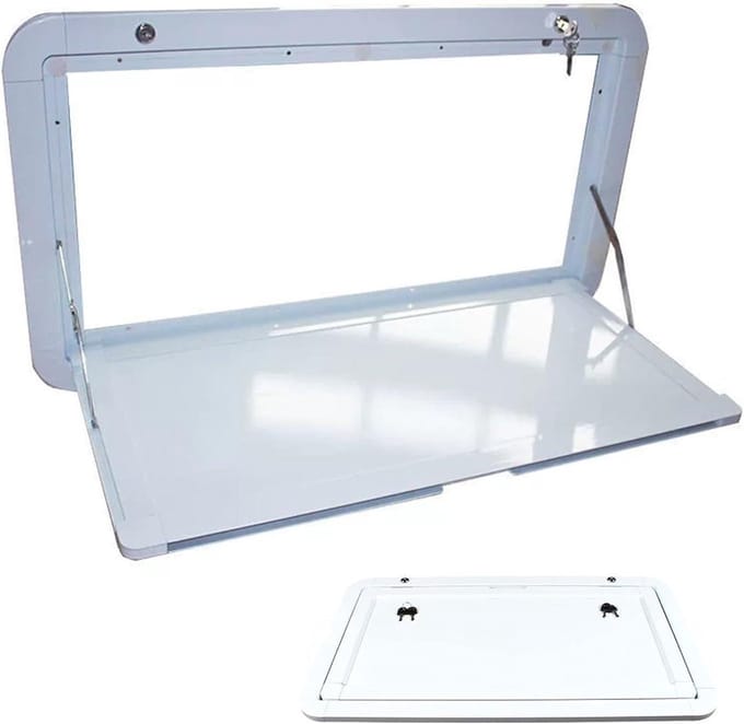 Wandbureau - Klaptafel - Camper Keuken - Vergrendelbaar - 80x45 cm - Wit