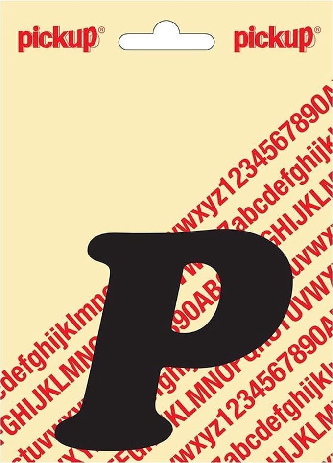 Pickup plakletter CooperBlack 80 mm - zwart P