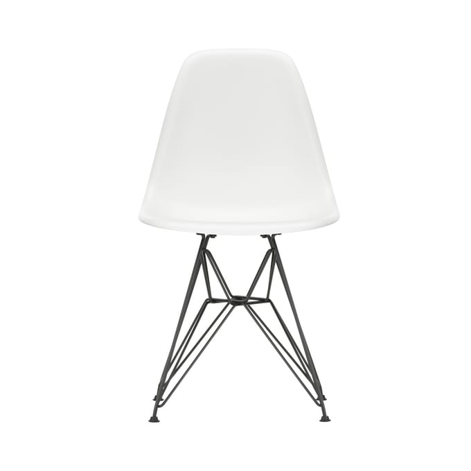 Vitra - DSR Eames Plastic Sidechair - wit - basic dark gepoedercoat