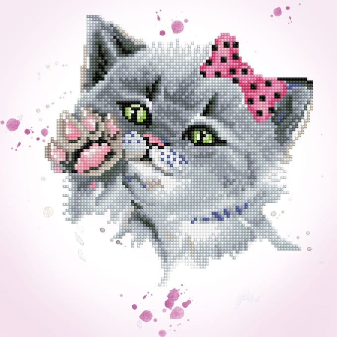 DIAMOND DOTZ Eye Spy Kitty - Diamond Painting - 5.050 Dotz - 32x32 cm