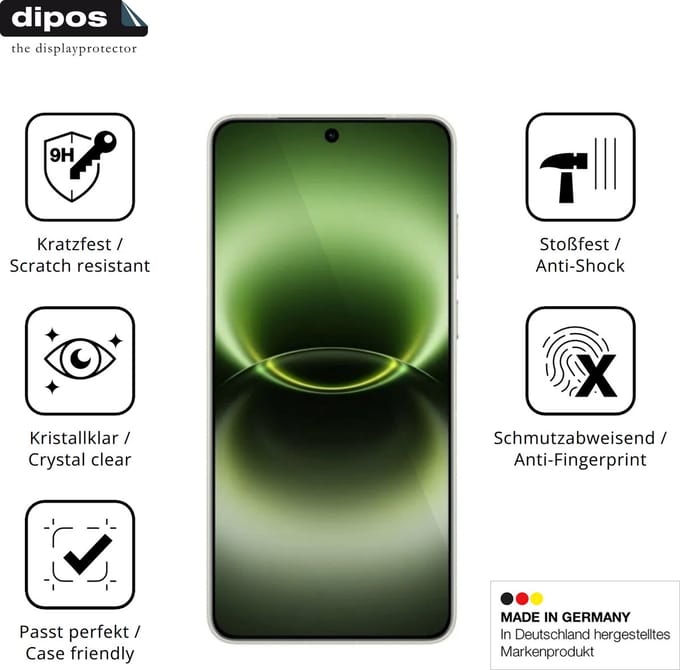 dipos – 2x Pantserfolie geschikt voor Vivo X300 Ultra | 9H Screenprotector
