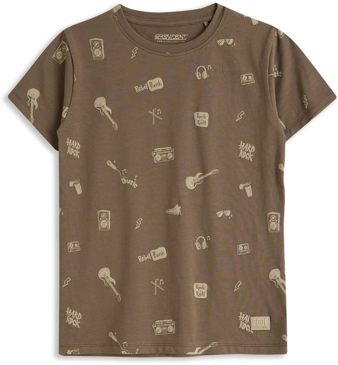 4PRESIDENT T-shirt jongens - Stone gray - Maat 128