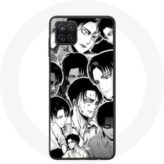 Coque Samsung Galaxy A12 Attaque des Titans Manga Levi Ackerman