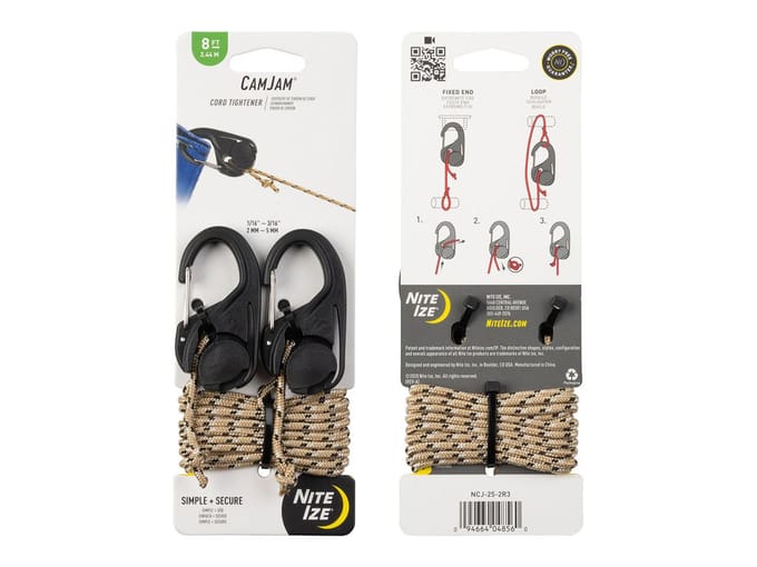 Nite Ize CamJam Koord Opspanner - 2 Stuks met 8 voet Koord