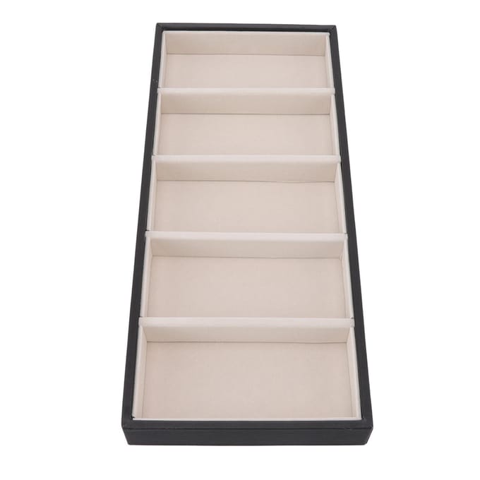 5-vaks brillenkoker Multifunctioneel Ruimtebesparend 5-sleuf Zonnebrilhouder Opbergdoos beige