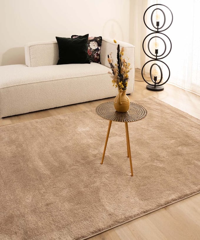 Velours vloerkleed - Flair beige 80x150