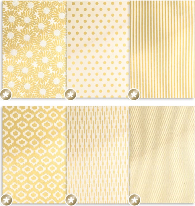 12 vellen Nepalees papier goud folie - Artemio