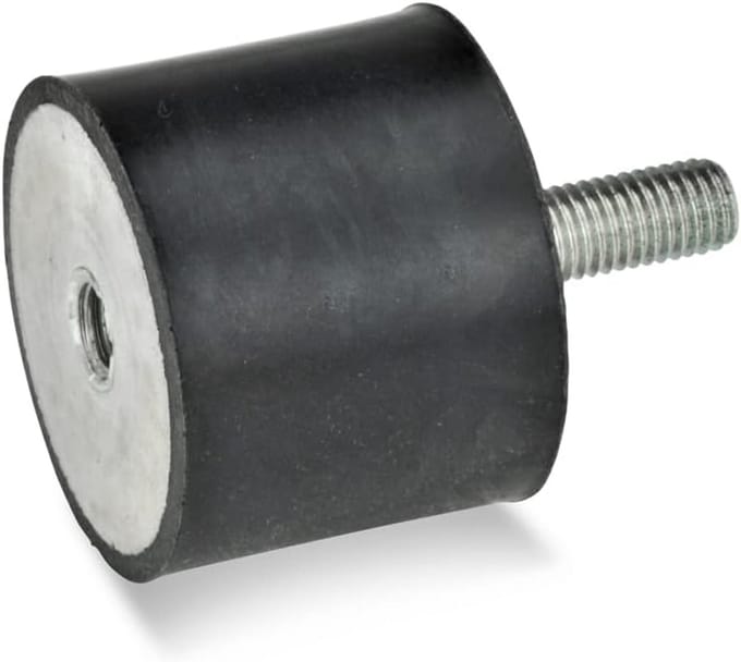 Rubberen Buffer Zwart met Schroefdraad - Trillingsdemping voor Machines