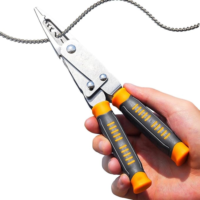 Draadstripper Tang - Kabel Stripper Draadknipper - Elektrisch Werk - Multifunctioneel Ontwerp - 20.8 cm - Grijs
