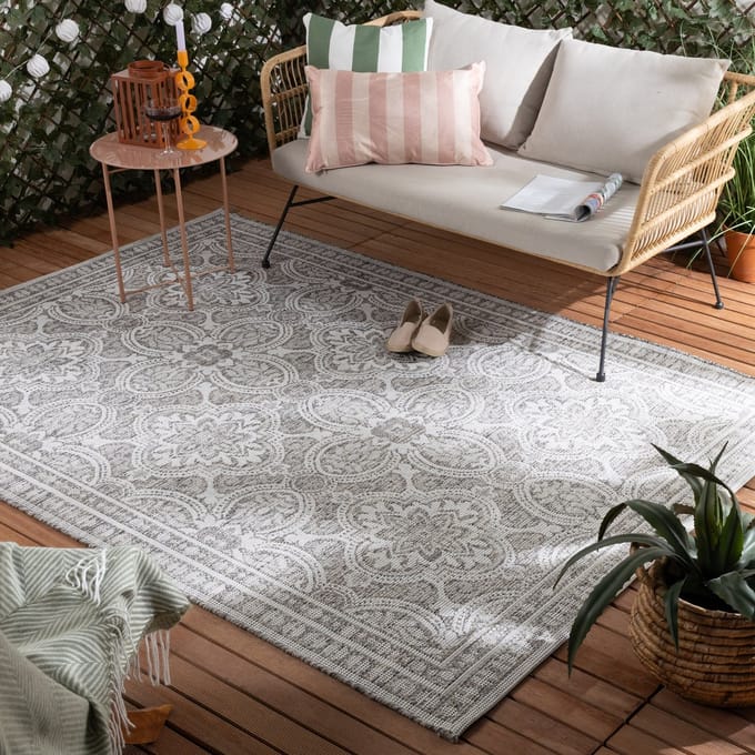 Fraai Buitenkleed - Summer Oriental Lichtgrijs - 140x200cm