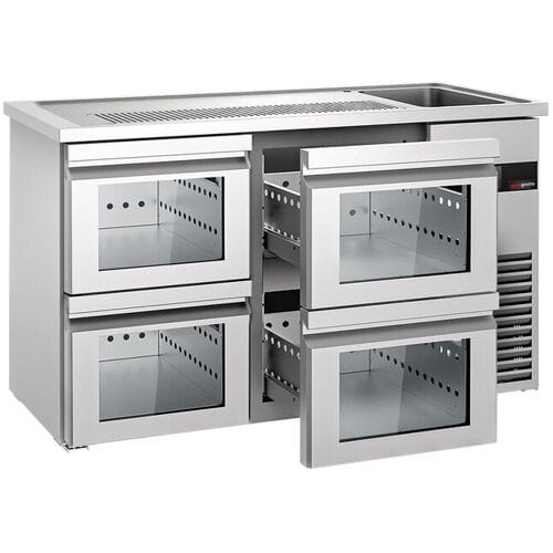 GGM Gastro Bierkoeling PREMIUM - 1550x700mm - 4 laden zilver