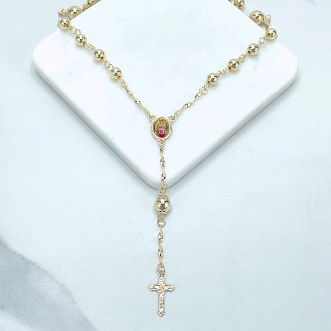 Ketting Rozenkrans medaille Maria Goudkleur