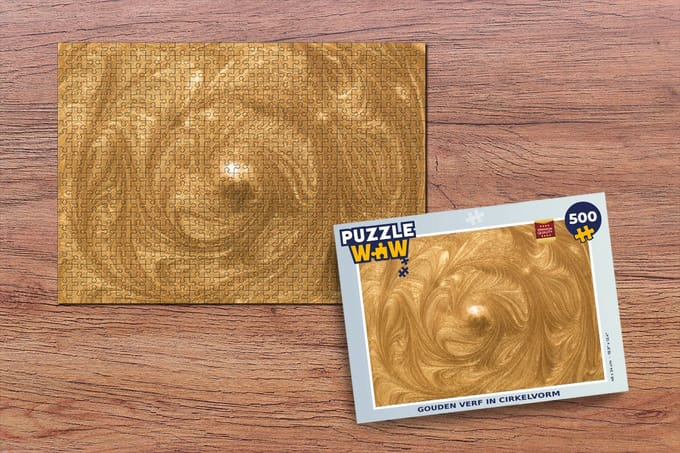 Puzzel Cirkel - Gouden - Verf - Legpuzzel - Puzzel 500 stukjes