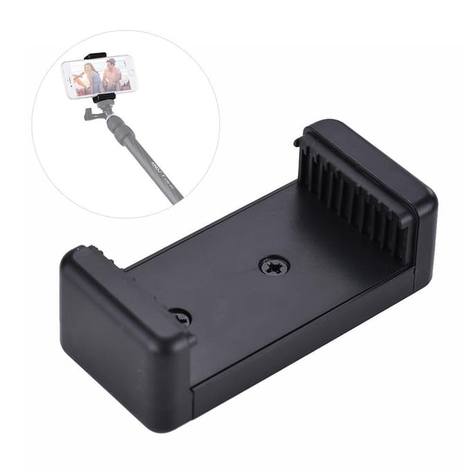Verstelbare telefoonhouder Clipbeugel Klembevestiging voor selfie-monopod-statief black