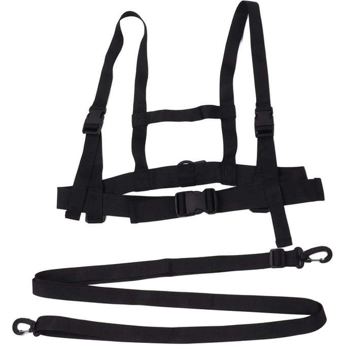 Kinder Ski Schouderharnas Veiligheid Bescherming Verstelbaar Duurzaam Ski Training Leash voor Beginner black