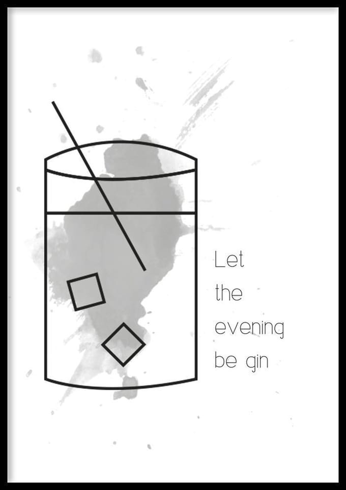 Poster Let Begin - 30x40cm - Poster Cocktails - WALLLL
