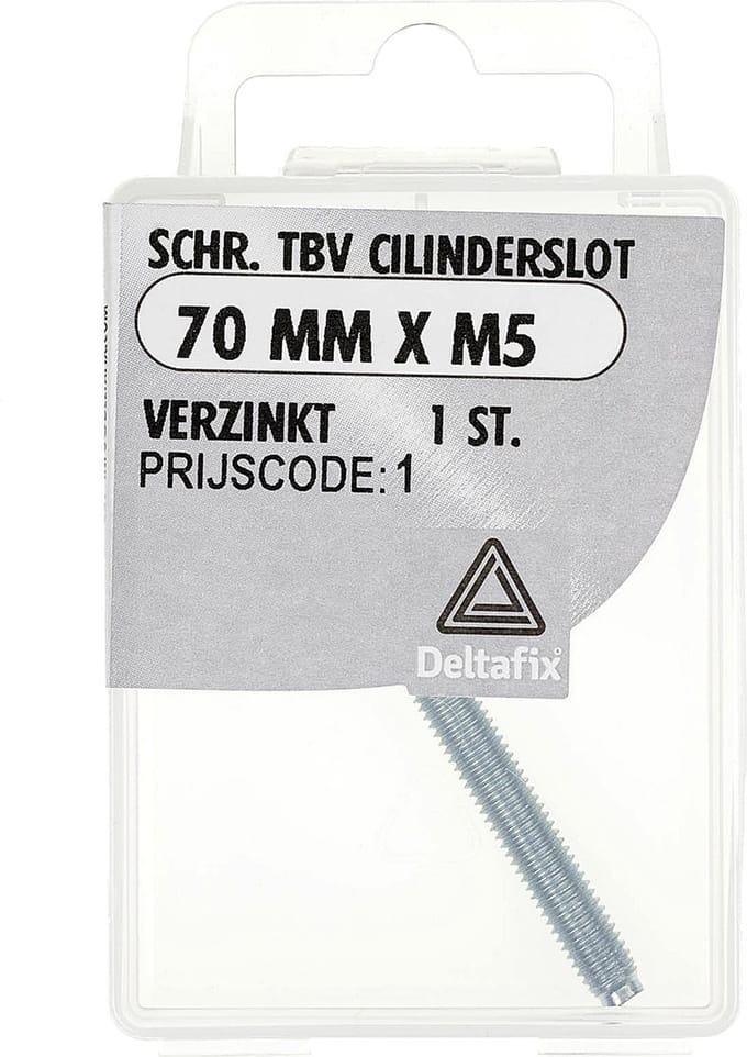 Deltafix cilinderslotschroef verzinkt 70 mm x m5 1 st.