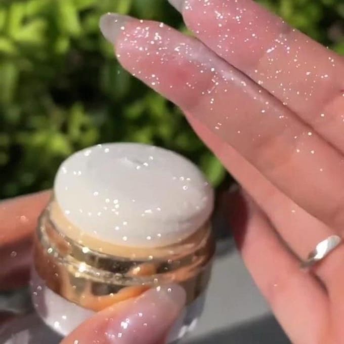 Shimmer Highlighter Poeder Body Glitter voor Bruiloft Feest Make-up white