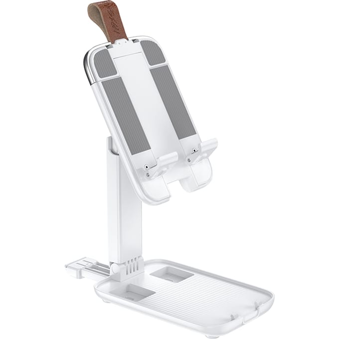Hoco Kunststof Opvouwbare Desktop Stand XL - Wit - Sale !!