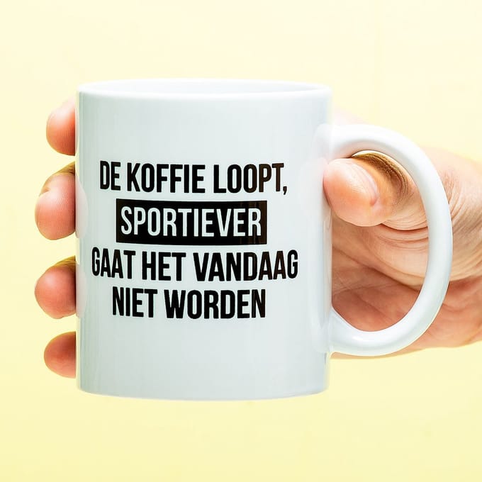 Ditverzinjeniet.nl Mok De koffie loopt