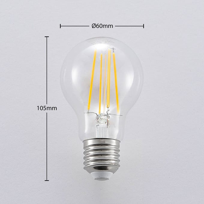 Arcchio LED lamp, gloeidraad, E27, 6,5W, helder, 2.700K