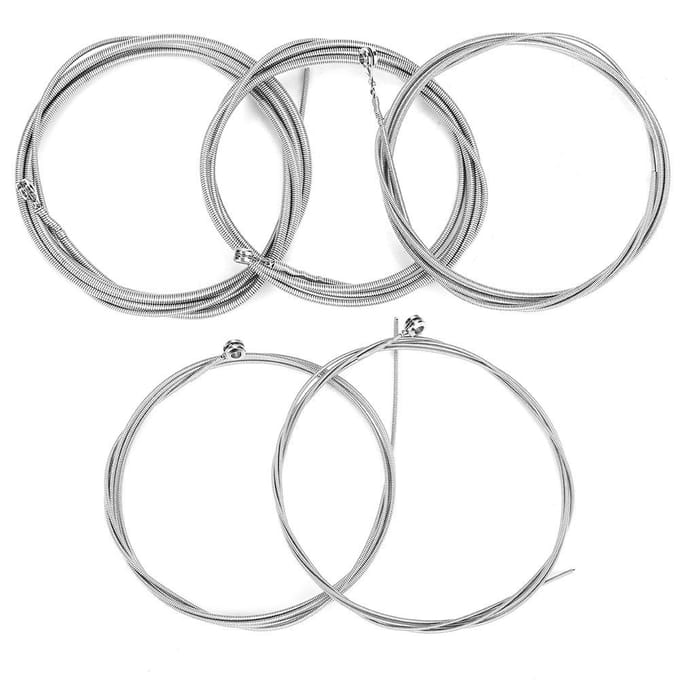 1mm 1.4mm 2mm 2.5mm 3mm Duurzame 5-snarige elektrische basgitaarsnaren Instrumentaccessoire white