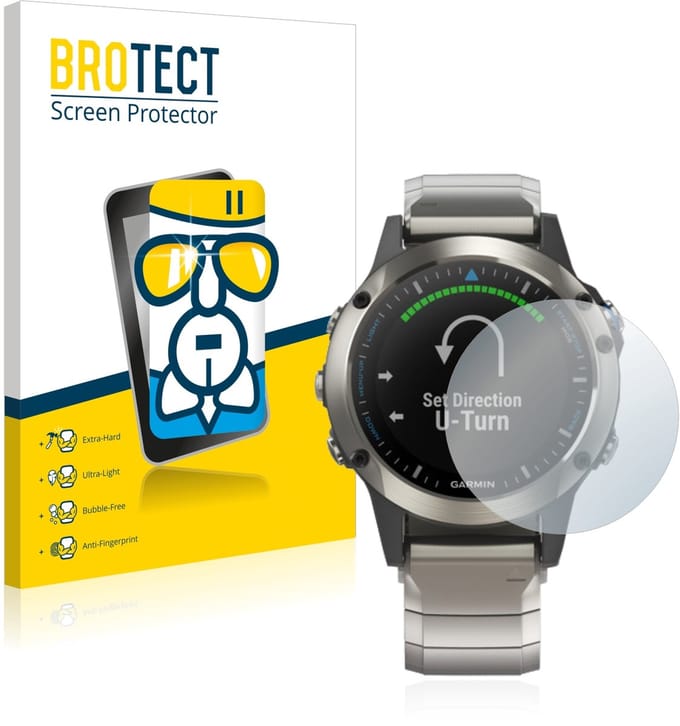 Screenprotector voor Garmin quatix 5 Beschermglas transparant