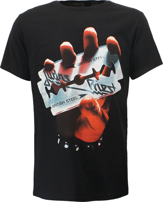 Judas Priest British Steel Razorblade T-Shirt - Officiële Merchandise - S