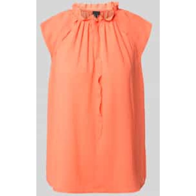 Blouseshirt met ruches en kapmouwen