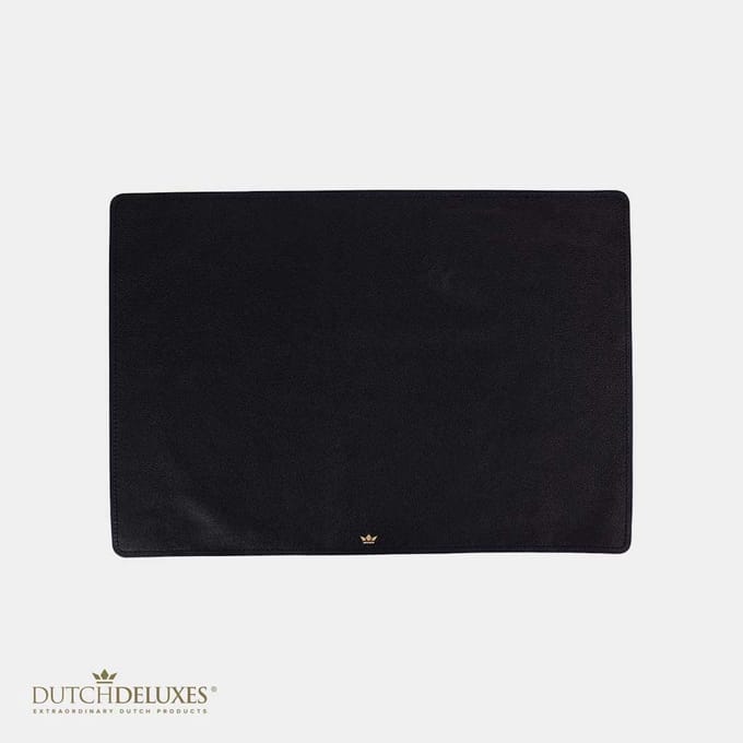 Dutchdeluxes - Leer - Luxe - Placemat - Vol nerf - Zwart
