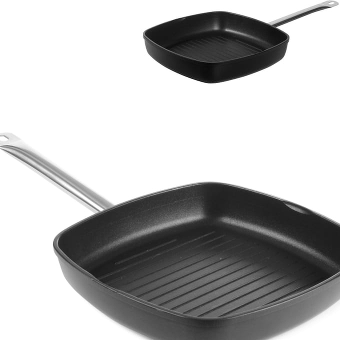 HENDI Geribbelde grillpan – titanium coating – 550x290x55 mm – ovenbestendig tot 250°C