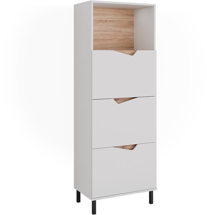 Vicco Marelle Sideboard – 60 x 169.5 cm met 4 compartimenten Wit/Kunstnijverheid