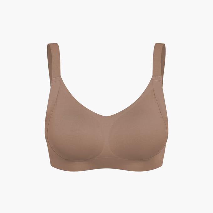 cfab - Naadloze compacte push-up bh - Caramel - M - BH Zonder Beugel Voorgevormd - Ondergoed - Naadlos