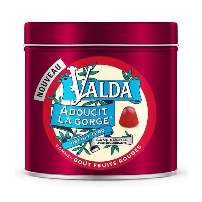 Valda Suikervrije Gommen Rood Fruit Verzacht de Keel 140g