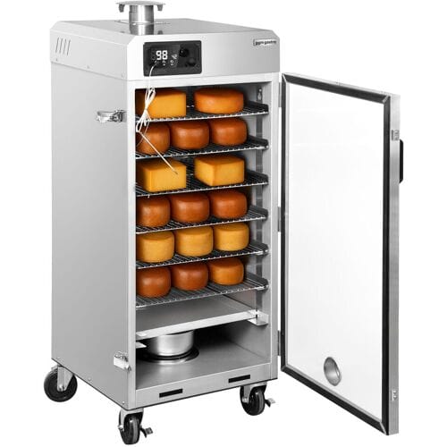 GGM Gastro Räucherofen - Digital - mit 6 Ablagen - auf Rollen - Silber
