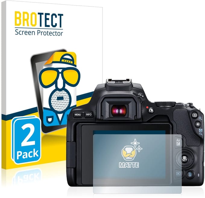 BROTECT - Screenprotector voor Canon EOS 250D - Folie Beschermfolie matte 2 Stuks