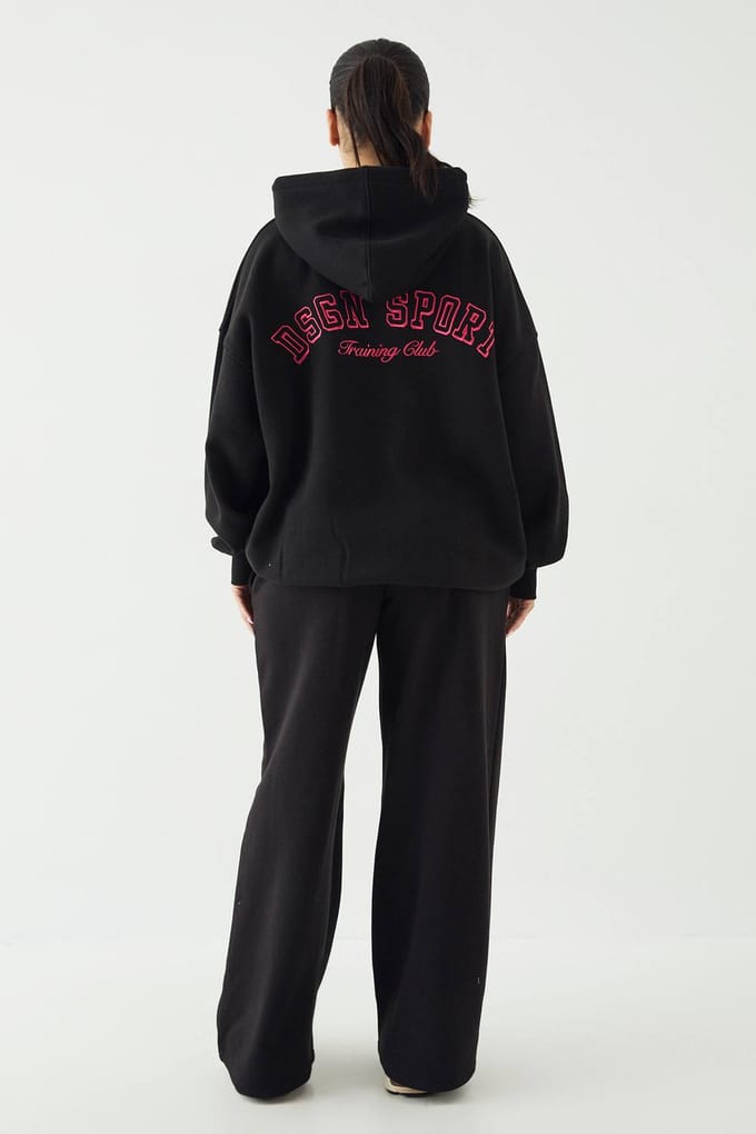 Dames DSGN Studio Sport Training Club Rechte Pijp Jogger | Zwart | Maat: 3XL