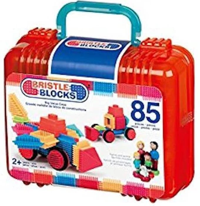 Bristle Blocks Nopper Speelgoed - Bouwstenen met nopjes - 85 stuks - Case