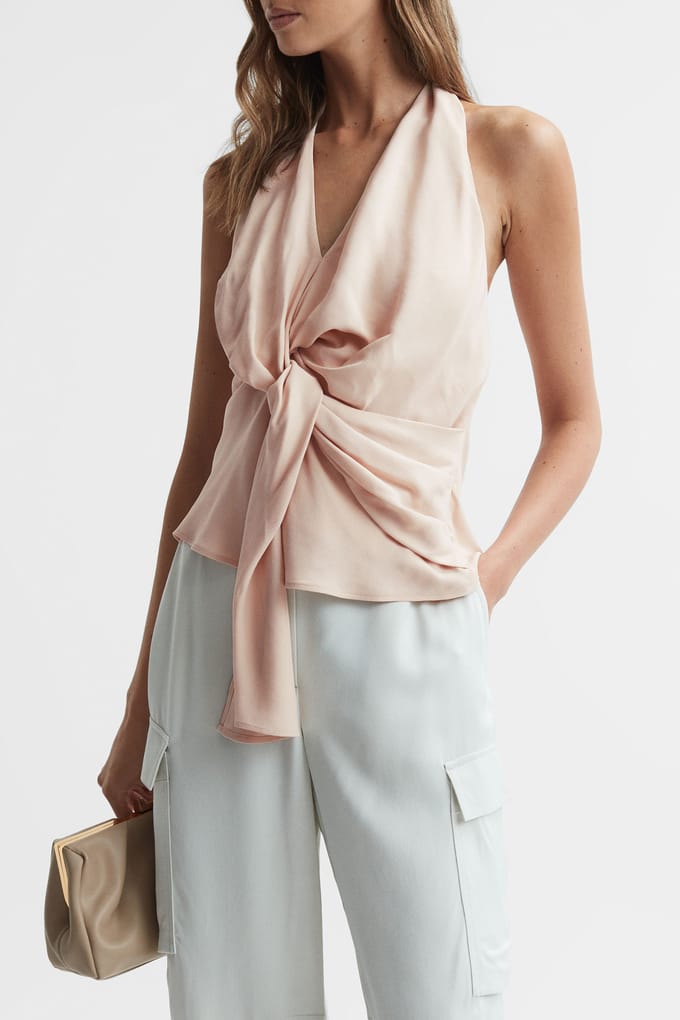 Reiss Freda Drape Halter Tank Taglia: 8 | Canottiere Outlet | Donna