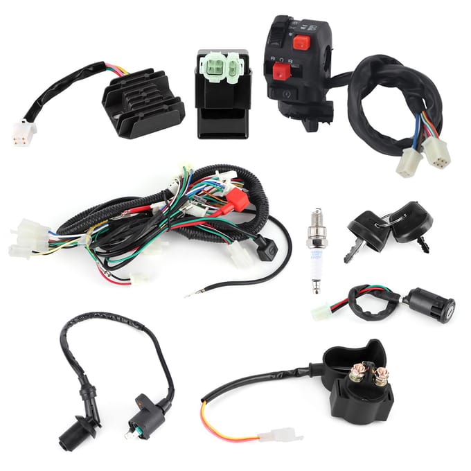 Elektrische Startmotor Bedradingsboom Set Accessoire Geschikt voor GY6 125cc 150cc Quad ATV black
