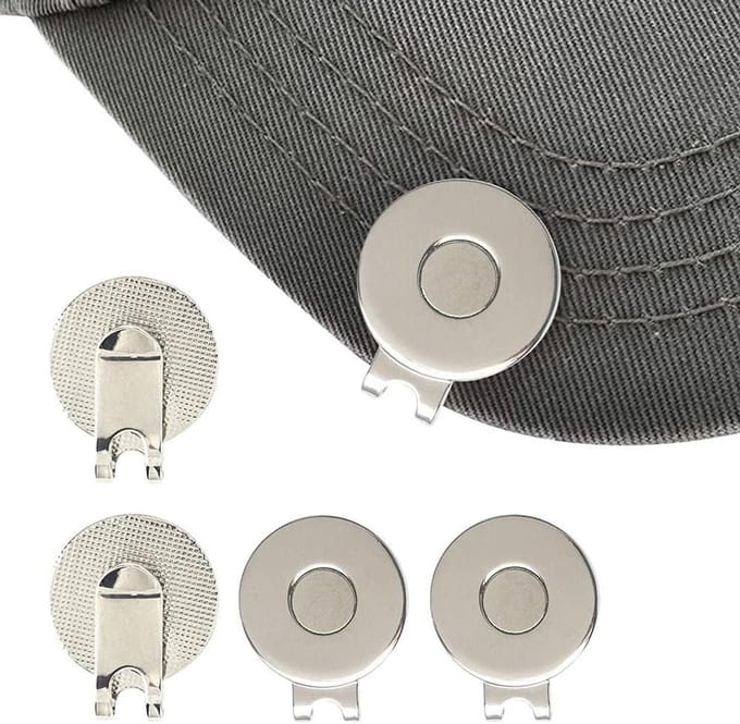 Magnetische Golf Hoedclip - Set van 4 - Golfbalmarker - Cap Clip - Vizier Clip