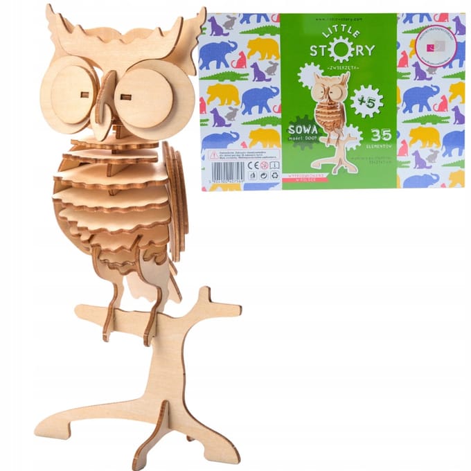 Little Story Houten 3D Puzzel - Uil