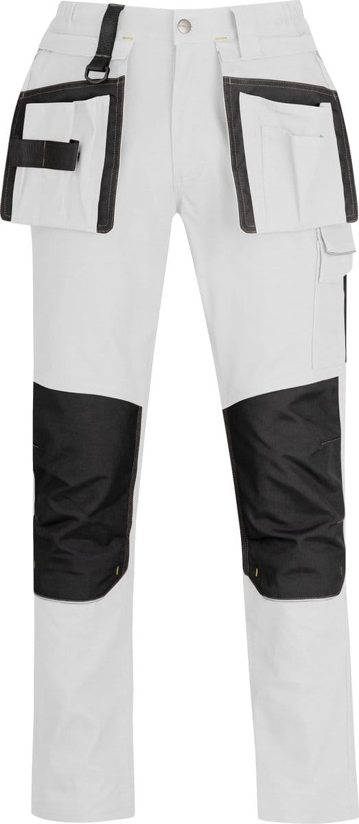 STØRVIK Tim Stretch Werkbroek - Heren & Dames - 97% Katoen - Maat S - Wit
