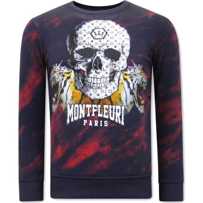 Tony Backer Sweater met print skull tiger